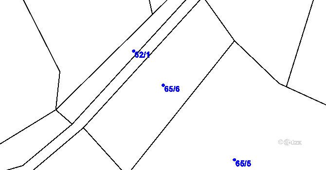 Parcela st. 65/6 v KÚ Staňkov u Pecky, Katastrální mapa