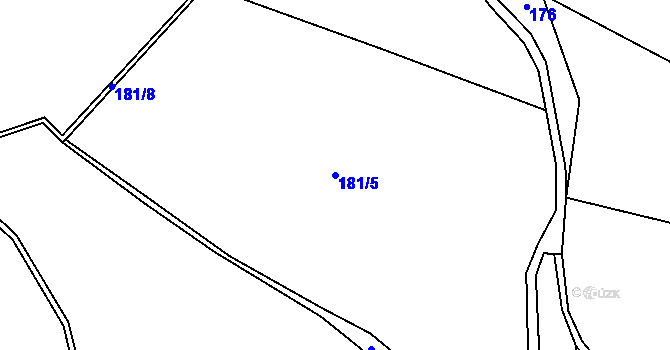 Parcela st. 181/5 v KÚ Staňkov u Pecky, Katastrální mapa