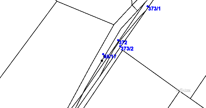 Parcela st. 65/17 v KÚ Staňkov u Pecky, Katastrální mapa