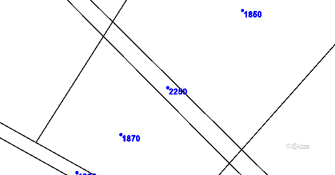 Parcela st. 2250 v KÚ Peč, Katastrální mapa
