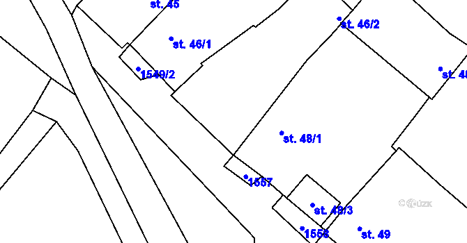 Parcela st. 47 v KÚ Peč, Katastrální mapa