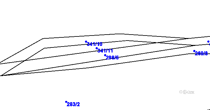 Parcela st. 298/6 v KÚ Pečičky, Katastrální mapa