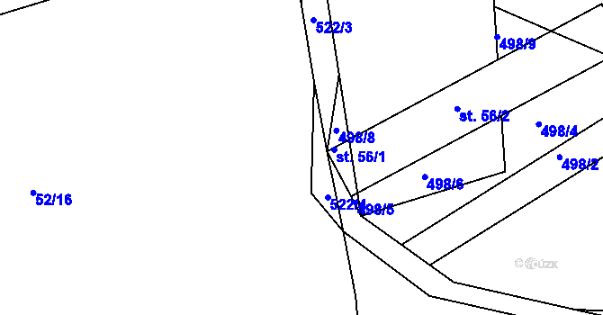 Parcela st. 506/6 v KÚ Pečičky, Katastrální mapa