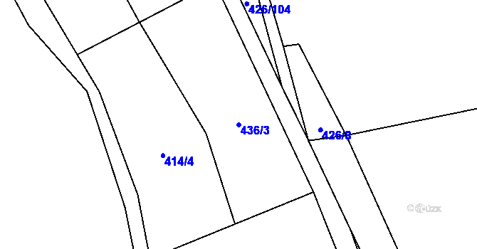 Parcela st. 436/3 v KÚ Pěčíkov, Katastrální mapa