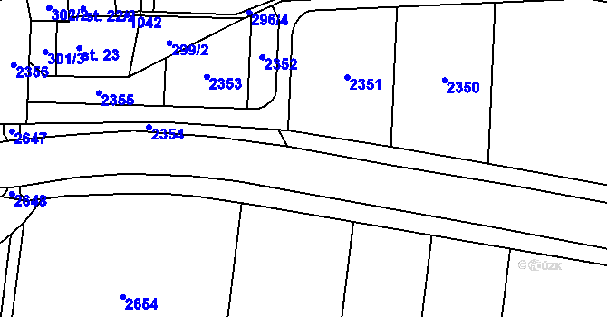 Parcela st. 934/5 v KÚ Pěčíkov, Katastrální mapa