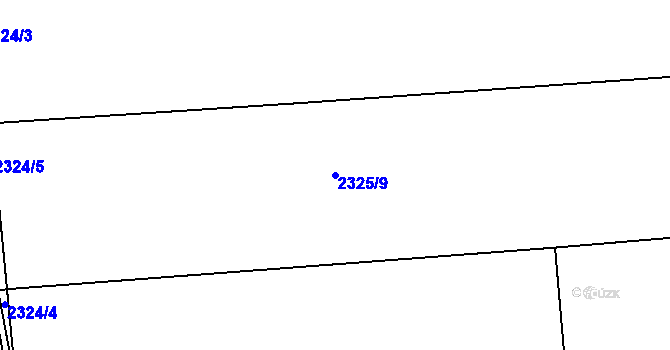 Parcela st. 2325/9 v KÚ Pečky, Katastrální mapa