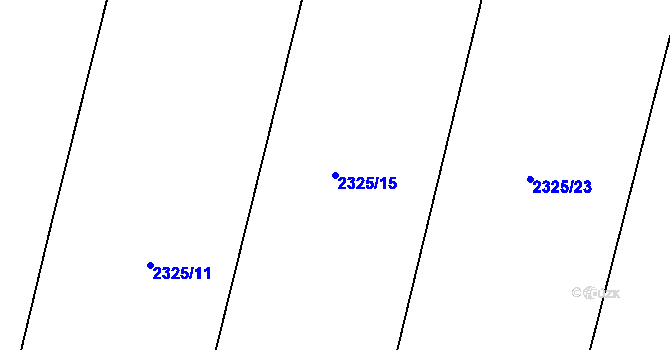 Parcela st. 2325/15 v KÚ Pečky, Katastrální mapa