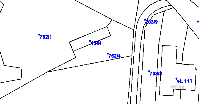 Parcela st. 77 v KÚ Pechova Lhota, Katastrální mapa