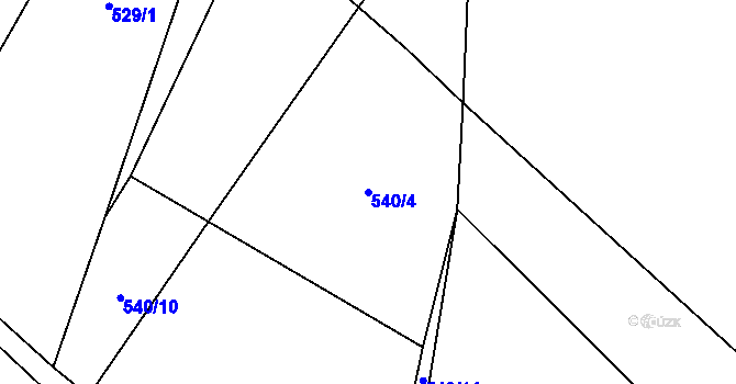 Parcela st. 540/4 v KÚ Pechova Lhota, Katastrální mapa