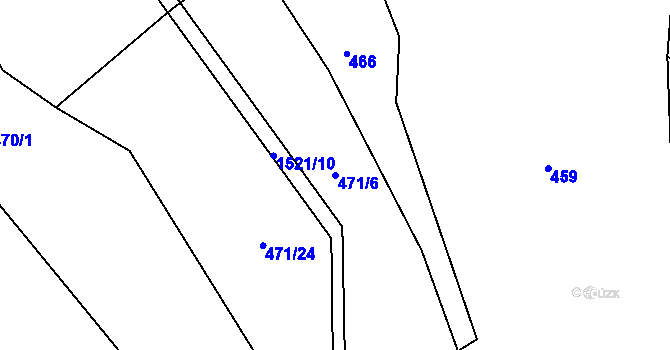 Parcela st. 471/6 v KÚ Pechova Lhota, Katastrální mapa