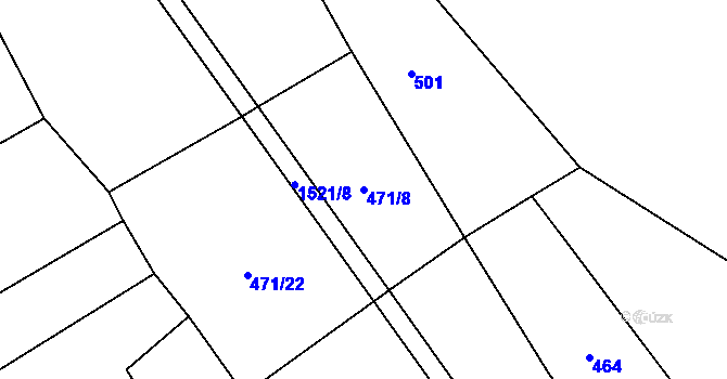 Parcela st. 471/8 v KÚ Pechova Lhota, Katastrální mapa