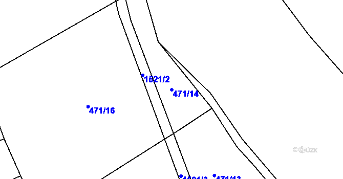 Parcela st. 471/14 v KÚ Pechova Lhota, Katastrální mapa