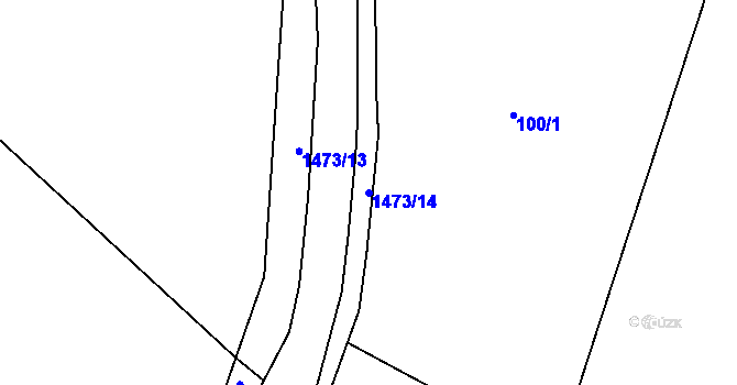 Parcela st. 1473/14 v KÚ Pechova Lhota, Katastrální mapa