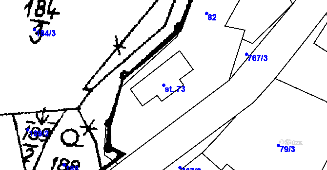 Parcela st. 73 v KÚ Peklo nad Zdobnicí, Katastrální mapa