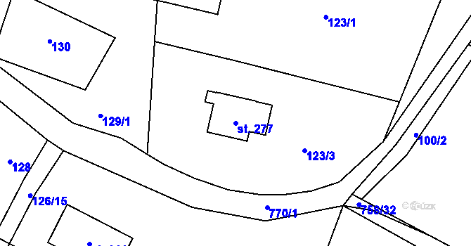 Parcela st. 277 v KÚ Peklo nad Zdobnicí, Katastrální mapa