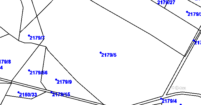 Parcela st. 2179/5 v KÚ Pelhřimov, Katastrální mapa