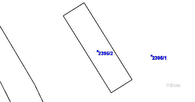 Parcela st. 2395/2 v KÚ Pelhřimov, Katastrální mapa