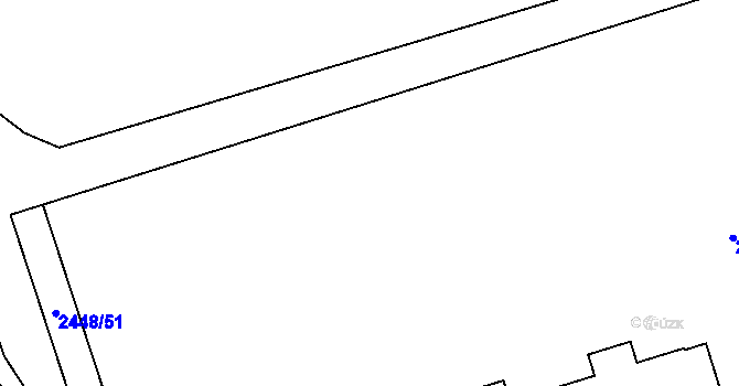 Parcela st. 2444/4 v KÚ Pelhřimov, Katastrální mapa