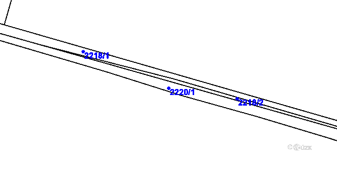 Parcela st. 2220/1 v KÚ Pelhřimov, Katastrální mapa