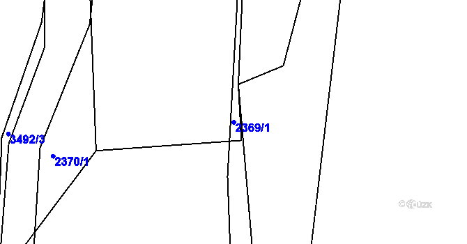 Parcela st. 2369/1 v KÚ Pelhřimov, Katastrální mapa