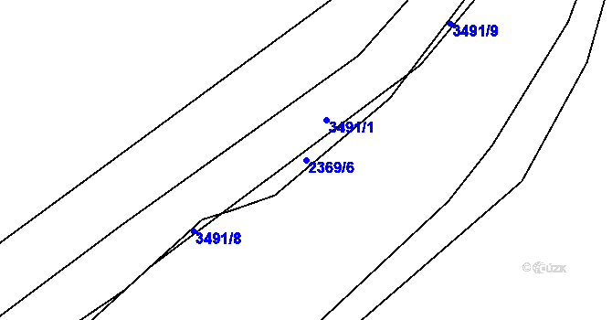 Parcela st. 2369/6 v KÚ Pelhřimov, Katastrální mapa