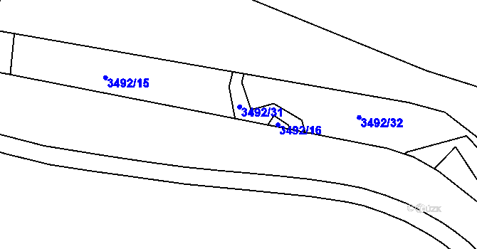 Parcela st. 2373/11 v KÚ Pelhřimov, Katastrální mapa