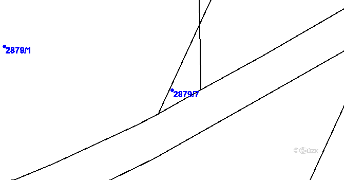 Parcela st. 2879/7 v KÚ Pelhřimov, Katastrální mapa