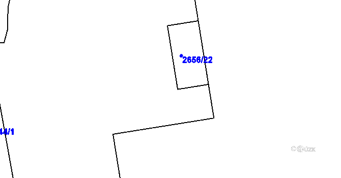 Parcela st. 2656/3 v KÚ Pelhřimov, Katastrální mapa