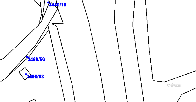 Parcela st. 2656/7 v KÚ Pelhřimov, Katastrální mapa