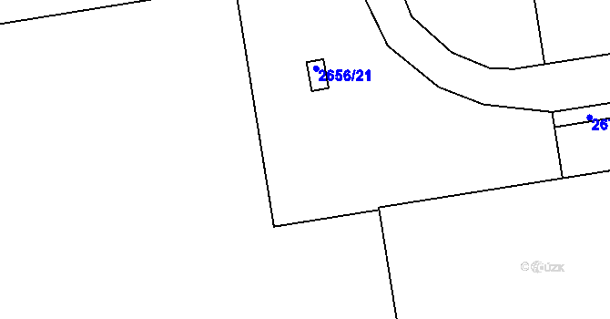 Parcela st. 2656/13 v KÚ Pelhřimov, Katastrální mapa