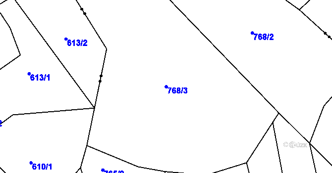 Parcela st. 768/3 v KÚ Alšovice, Katastrální mapa