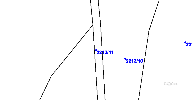 Parcela st. 2213/11 v KÚ Alšovice, Katastrální mapa