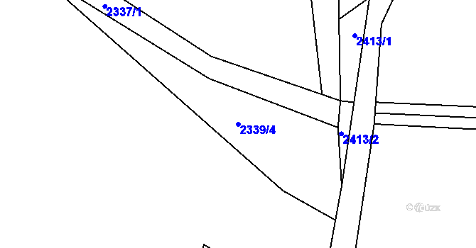 Parcela st. 2339/4 v KÚ Alšovice, Katastrální mapa