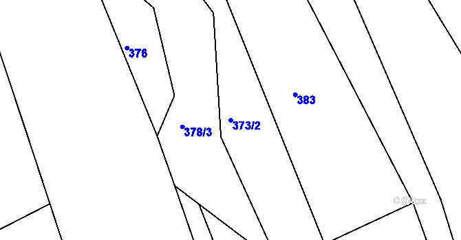 Parcela st. 373/2 v KÚ Kamení, Katastrální mapa