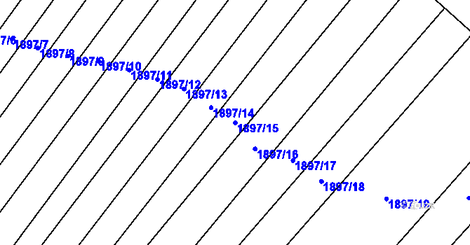 Parcela st. 1897/15 v KÚ Pěnčín na Moravě, Katastrální mapa