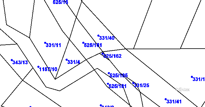 Parcela st. 525/162 v KÚ Perálec, Katastrální mapa