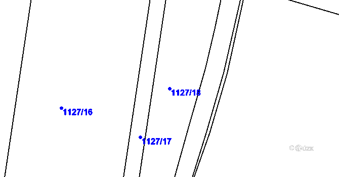 Parcela st. 1127/18 v KÚ Perná, Katastrální mapa