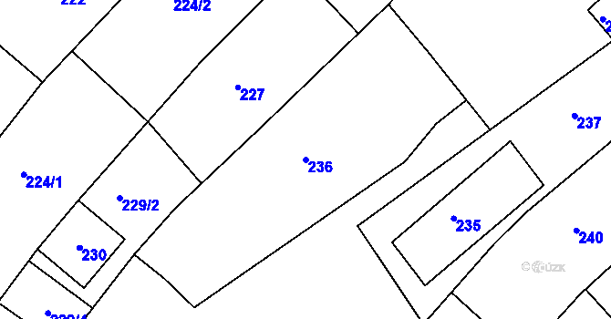 Parcela st. 236 v KÚ Perná, Katastrální mapa