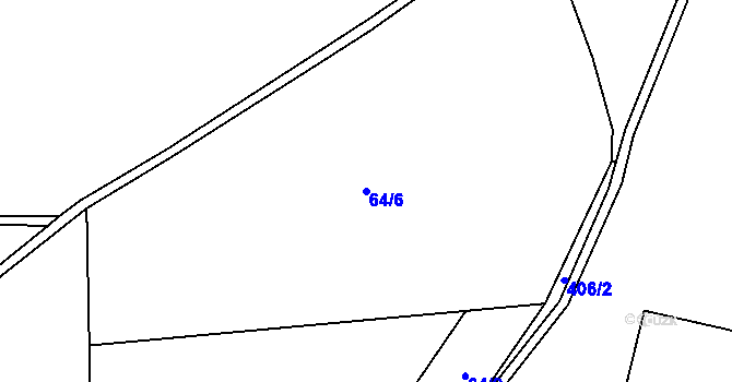 Parcela st. 64/6 v KÚ Březí u Pernarce, Katastrální mapa