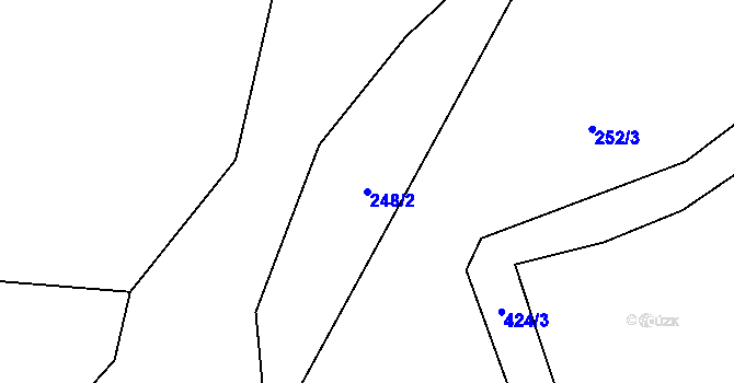 Parcela st. 248/2 v KÚ Březí u Pernarce, Katastrální mapa