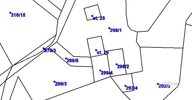 Parcela st. 26 v KÚ Málkovice u Pernarce, Katastrální mapa