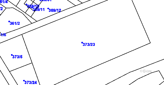 Parcela st. 373/23 v KÚ Pernek, Katastrální mapa