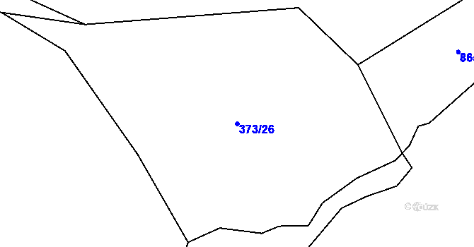 Parcela st. 373/26 v KÚ Pernek, Katastrální mapa