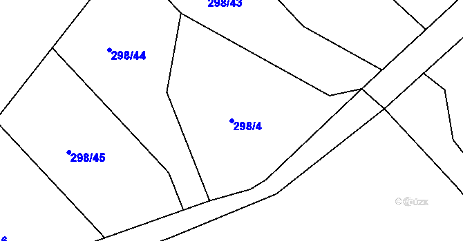 Parcela st. 298/4 v KÚ Pernek, Katastrální mapa