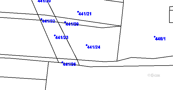 Parcela st. 441/24 v KÚ Pernek, Katastrální mapa