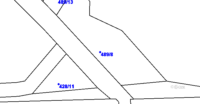 Parcela st. 489/8 v KÚ Pernek, Katastrální mapa