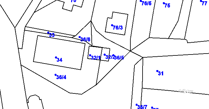 Parcela st. 32/2 v KÚ Pernek, Katastrální mapa