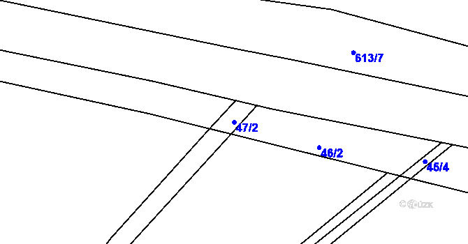 Parcela st. 47/2 v KÚ Černýš, Katastrální mapa