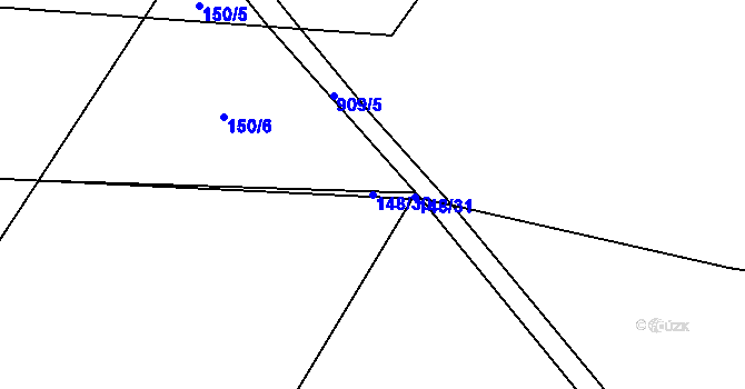 Parcela st. 148/30 v KÚ Černýš, Katastrální mapa