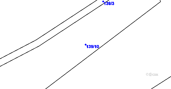 Parcela st. 139/10 v KÚ Rájov u Perštejna, Katastrální mapa